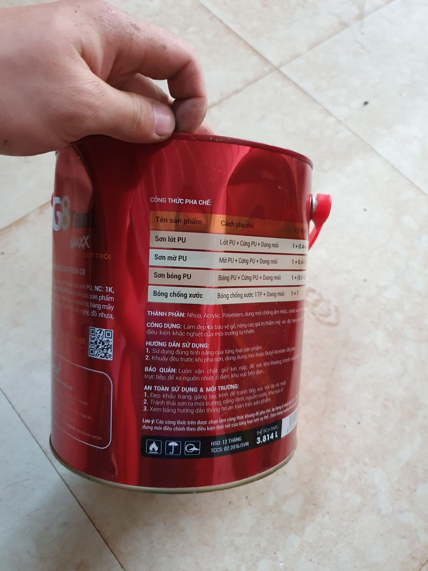 Bóng PU 102 G8 hộp 4kg
