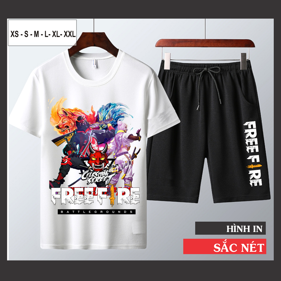 BỘ Quần Áo Free Fire In Hình Thẻ Vô Cực Mùa 28 Chất Vải Mềm Mịn Dành Cho Nam