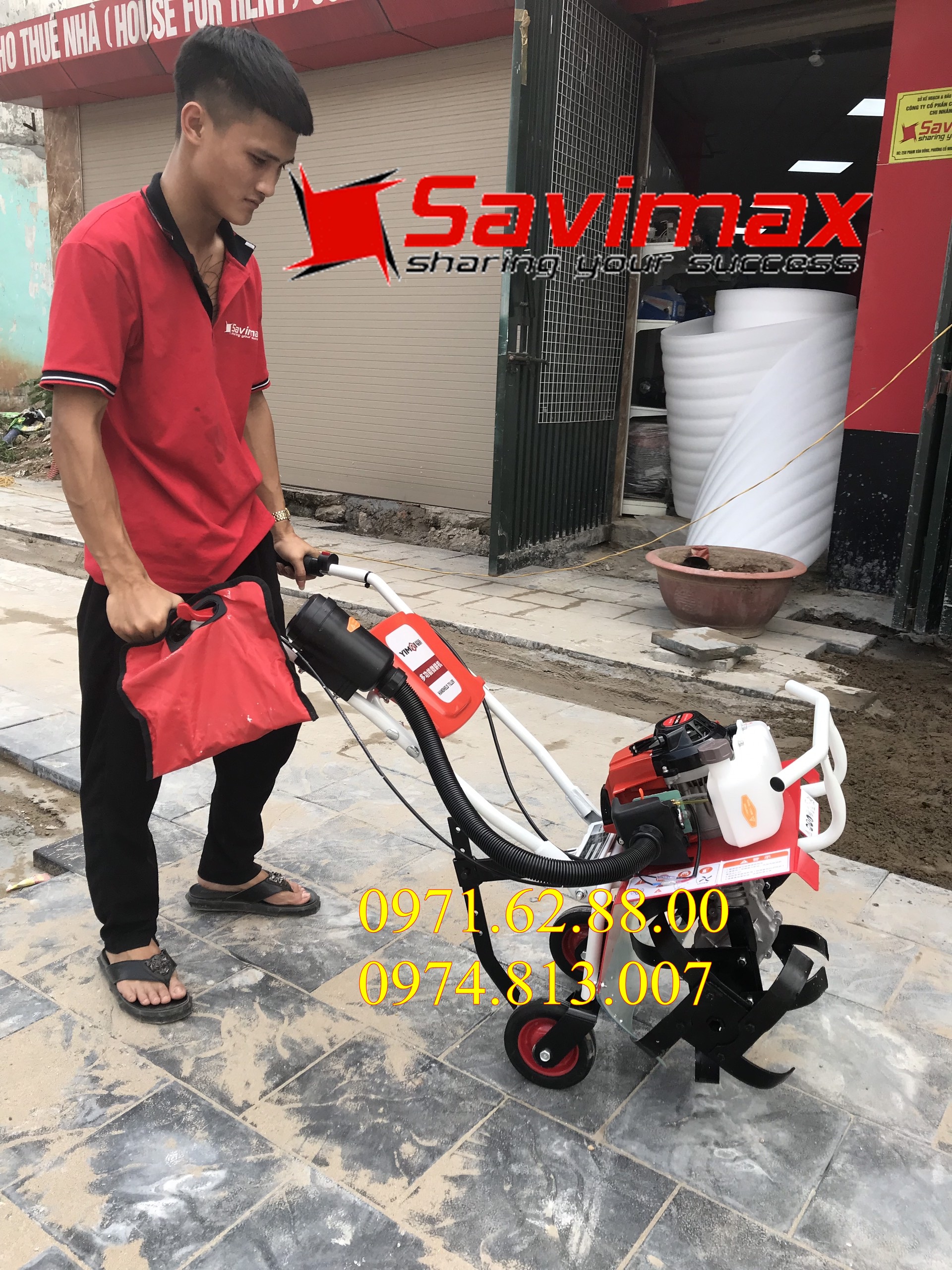 [Trả góp 0%]Máy xới đất mini làm vườn chạy xăng pha nhớt