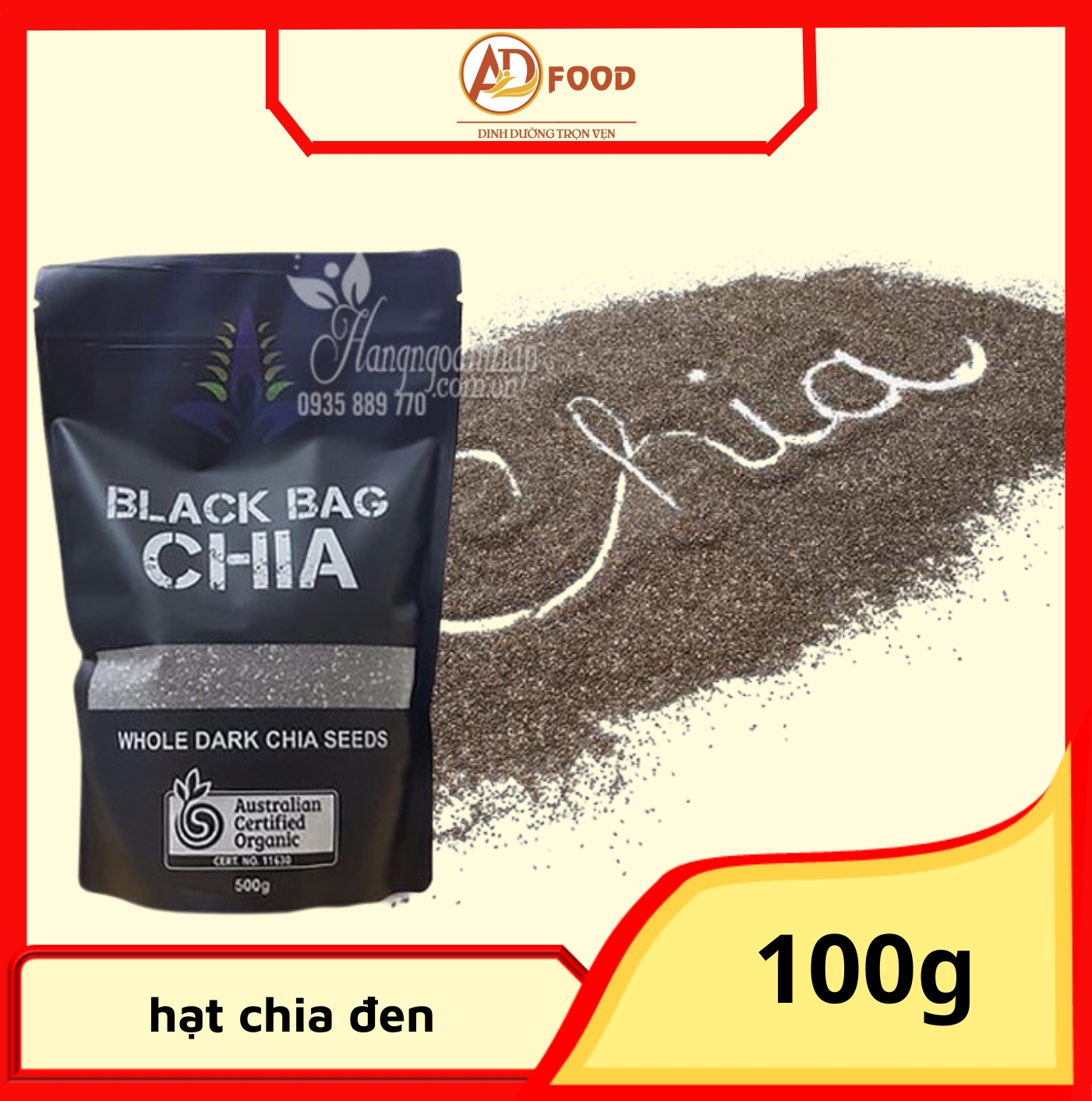 hat chia đen  túi 200gr