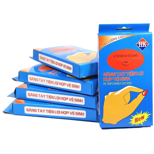 Găng tay nilong loại 1 đủ 100 chiếc, găng tay tự hủy sinh học có ảnh thật