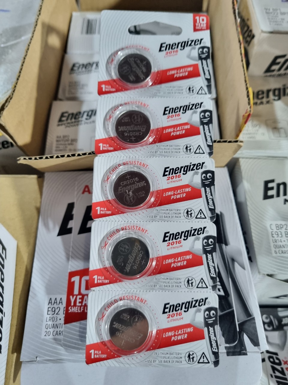 Pin Nút Áo Energizer Lithium 3V CR2016 vỉ 5 viên