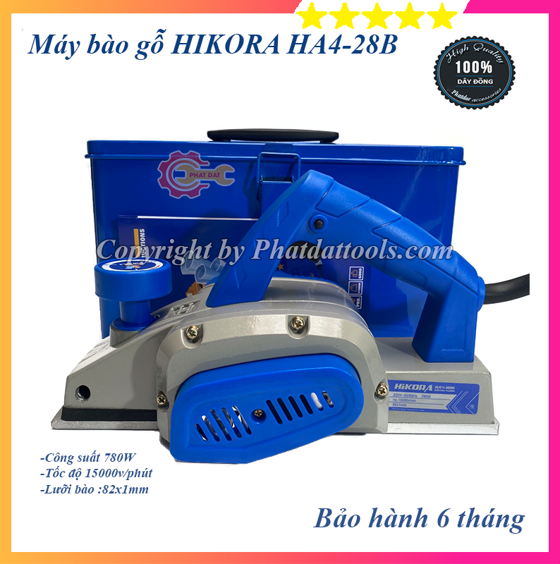Bảng giá Máy bào gỗ HIKORA HA4-28B (780W) - Khung vỏ máy bằng nhôm đúc bao khỏe, bao bền - Bảo hành chính hãng toàn quốc 6 tháng