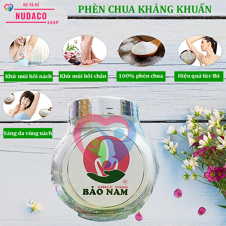 [HCM]BỘT PHÈN CHUA CHƯNG CẤT KHỬ MÙI HÔI NÁCH HÔI CHÂN NUDACO