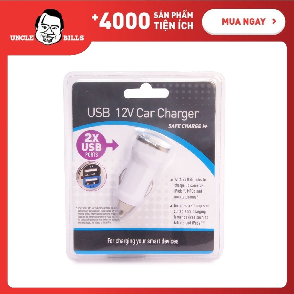 Máy Sạc Pin Ipad/Ipod 12V Cổng Usb UBL EC0089 (trắng)