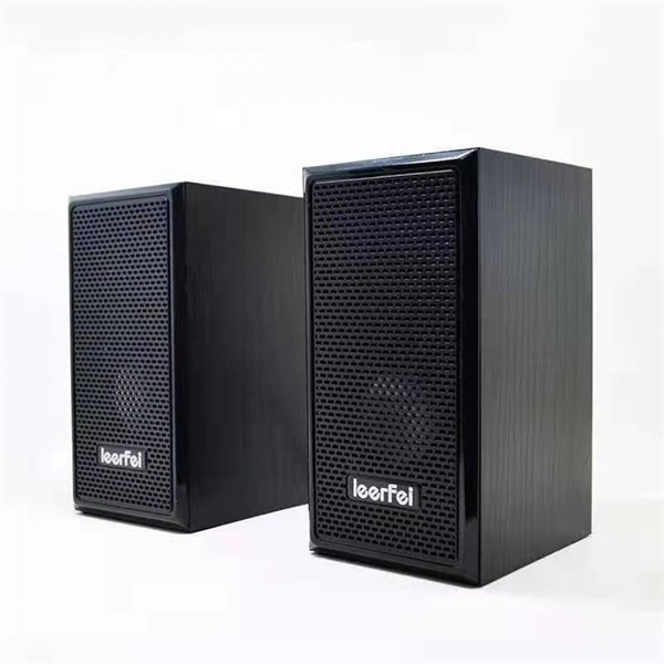 (HCM) Loa vi tính chuẩn 2.0 LeerFei D-091 vỏ gỗ cho PC Laptop Điện thoại âm thanh cực đỉnh