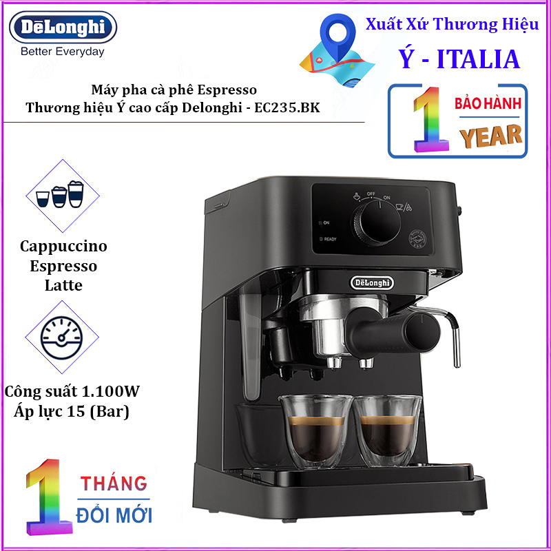 Máy pha cà phê espresso delonghi ec235.bk