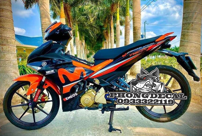 Tem Rời Xe Yamaha Exciter 150 Movistar Cam Đen