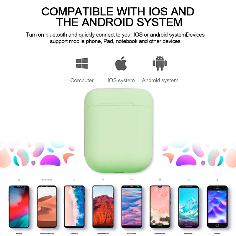 Tai nghe Bluetooth inpods i12 Bản Cao Cấp Chip 5.0 Bluetooth, Tai Nghe Bluetooth Không Dây I12s hay hơn i7s, Tai Nghe Bluetooth Nhét Tai, Tai nghe bluetooth pin trâu cho samsung/oppo/xiaomi/iphone