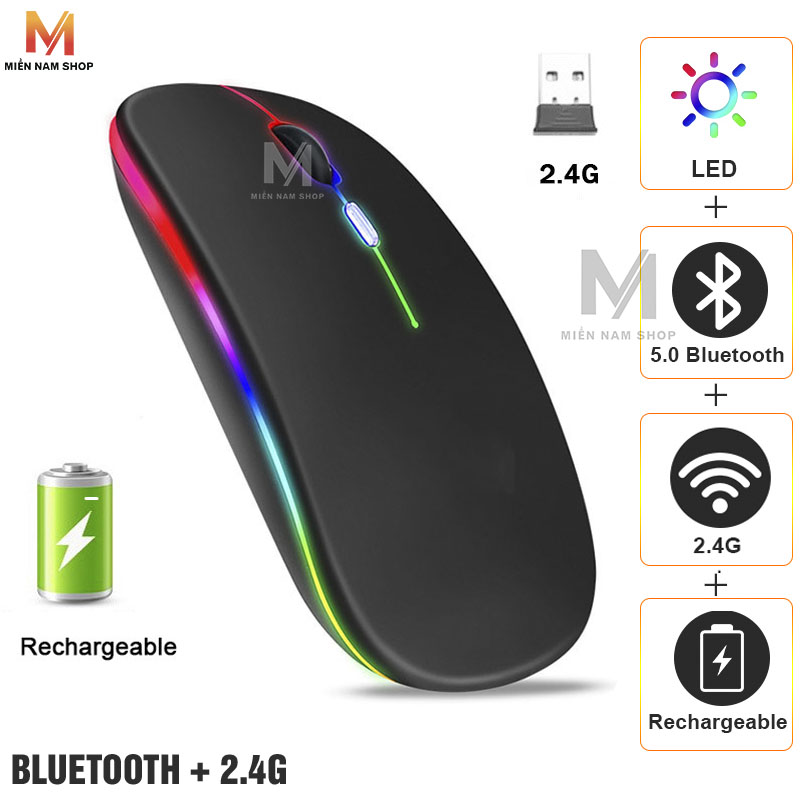 Chuột Bluetooth không cần đầu thu không dây 6 phím kết nối Bluetooth (6D)