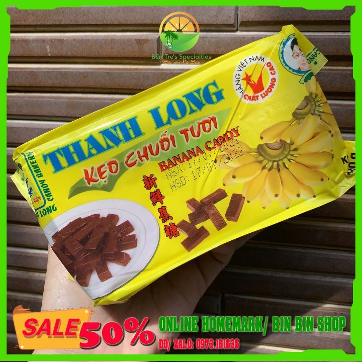 [Hộp 480g]Kẹo Chuối Tươi Dẻo Thanh Long