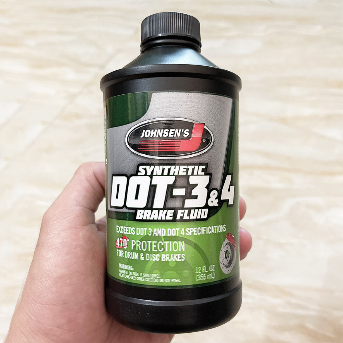 [HCM]Dầu thắng Ô TÔ Johnsen’s 355ml Dot 3 Brake Fluid Mỹ