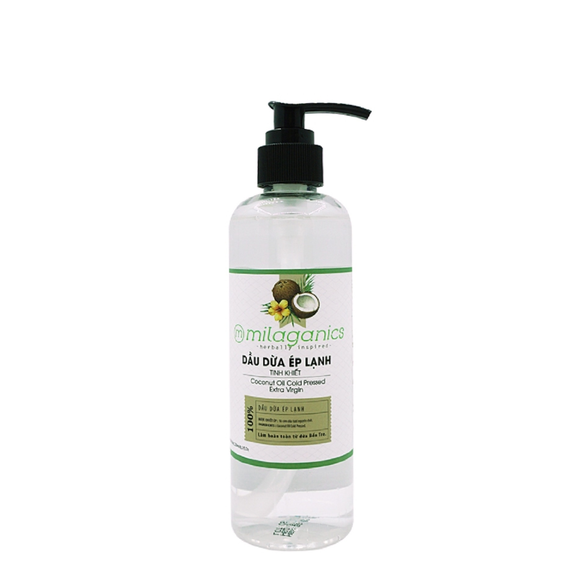 Dầu Dừa Ép Lạnh Tinh Khiết Milaganics 250ml