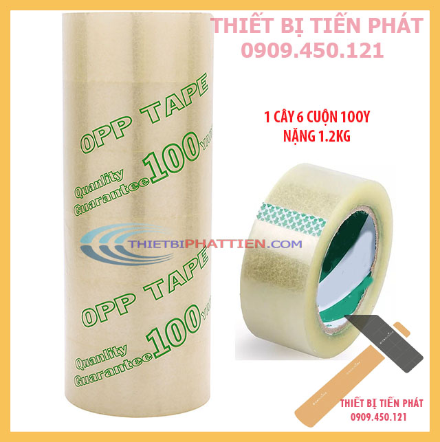 Cuộn băng keo trong 100 yard loại dày