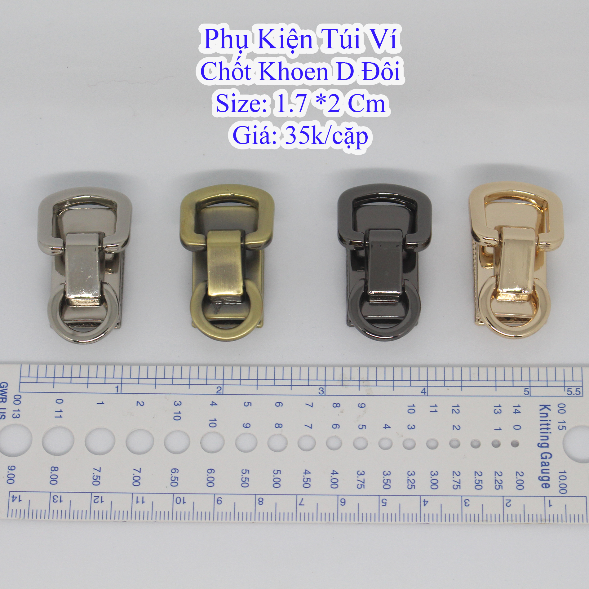 Chốt D Đôi làm túi xách (45k/Cặp)