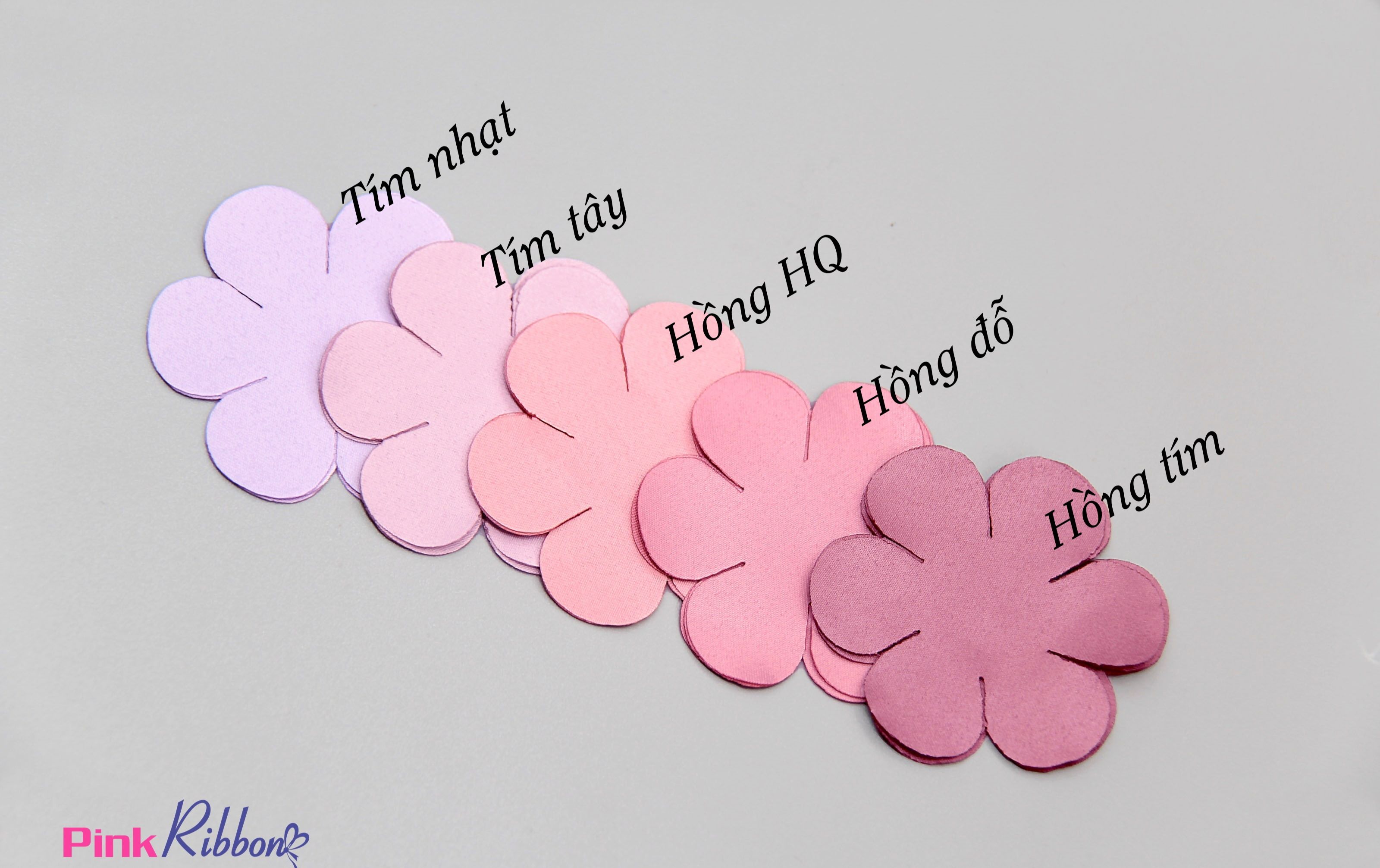 TÚI 10C - CÁNH HOA LỤA 6 CÁNH 2 CỠ 6CM VÀ 8CM