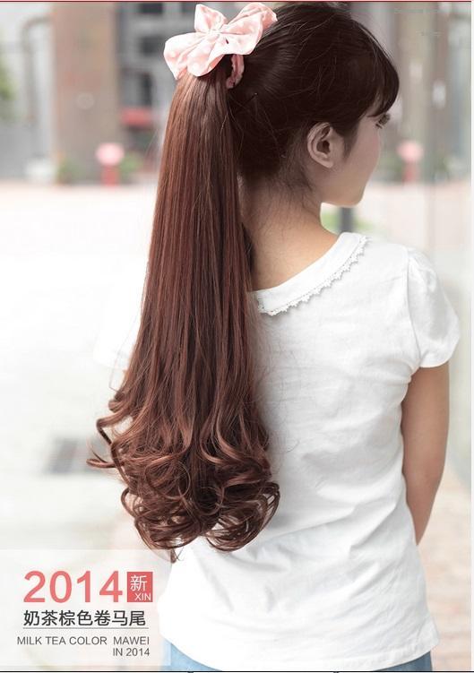 Tóc cột tơ  xoăn đuôi 50~55cm