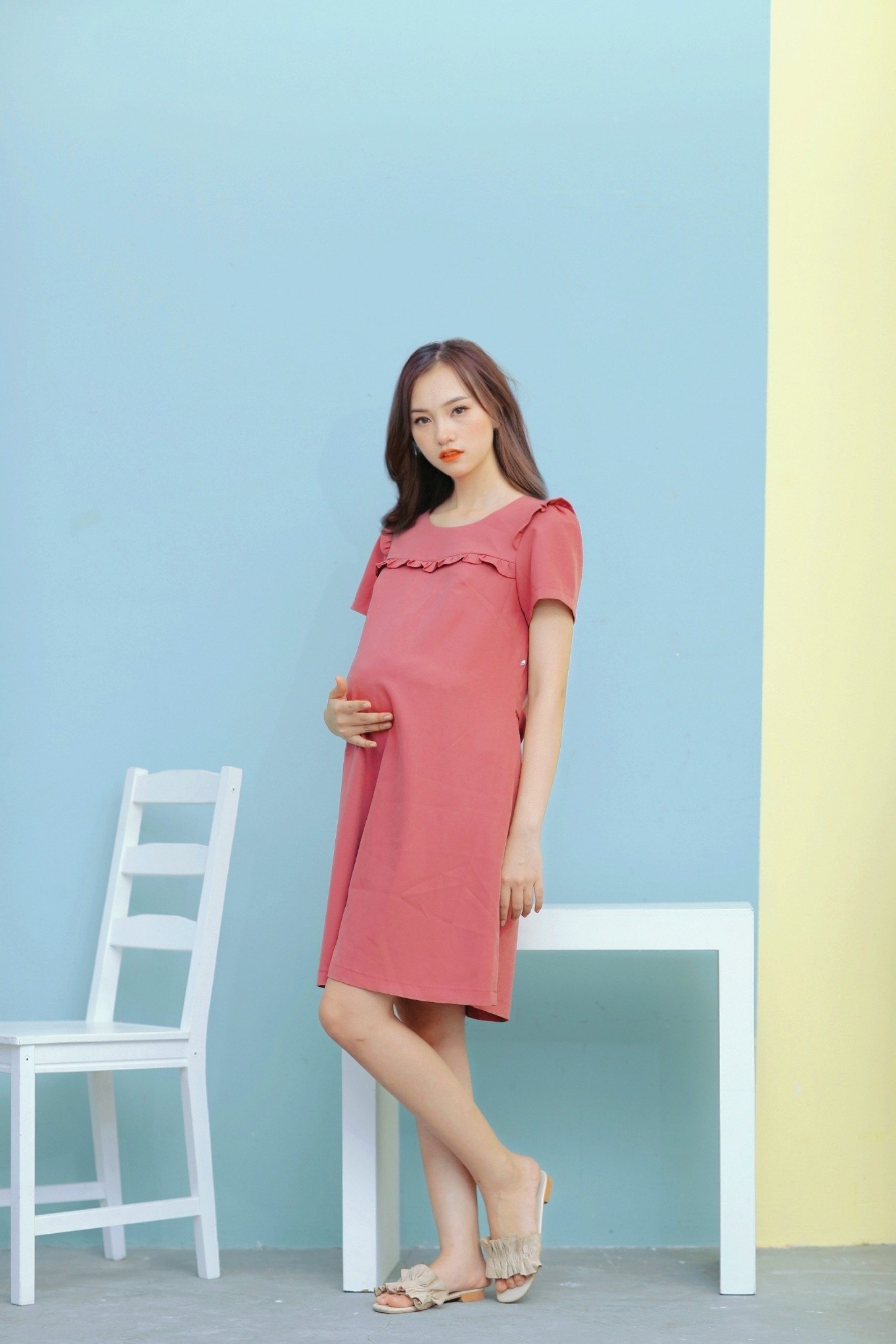 Đầm bầu Sweeten Your Life chất lụa cao cấp