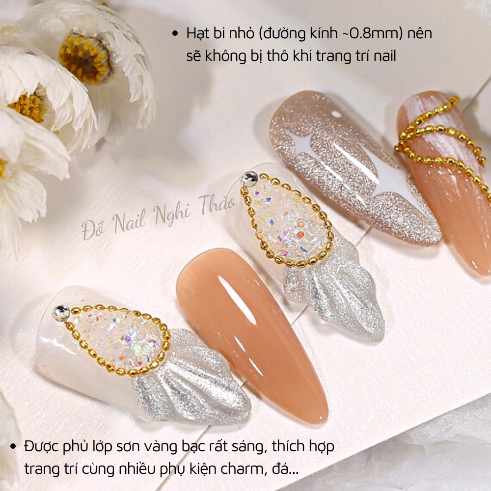 Dây bi nail tròn đính móng NGHI THẢO