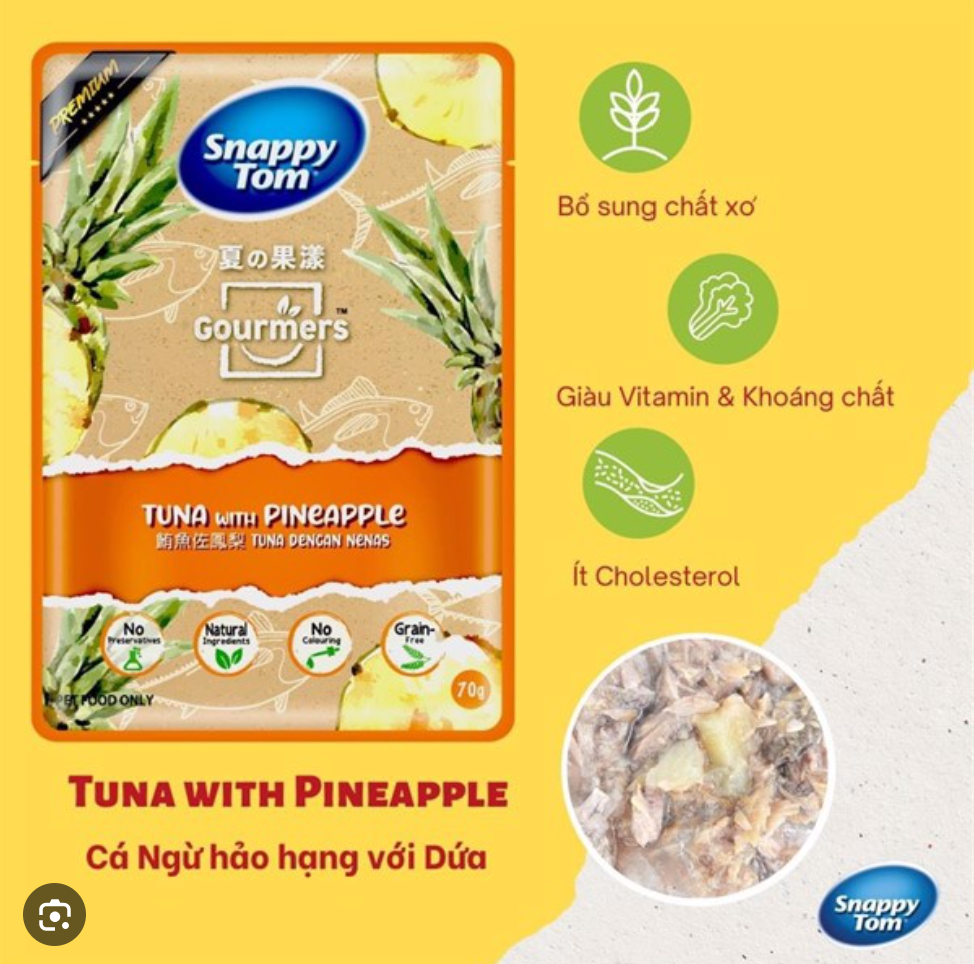 COMBO 5 GÓI Pate Snappy Tom Trái cây 8 vị
