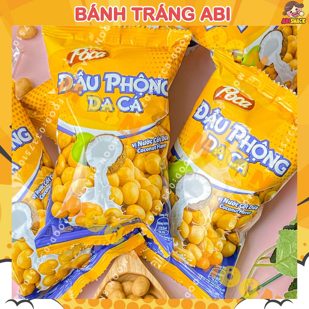 Snack Đậu Phộng Da Cá Poca Vị Nước Cốt Dừa 38g