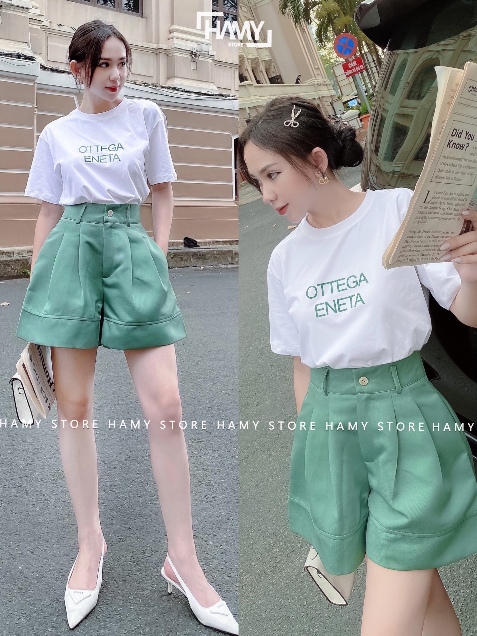Set Quần Đùi Áo Thun nữ Ngắn Tay 4 màu Lựa Chọn