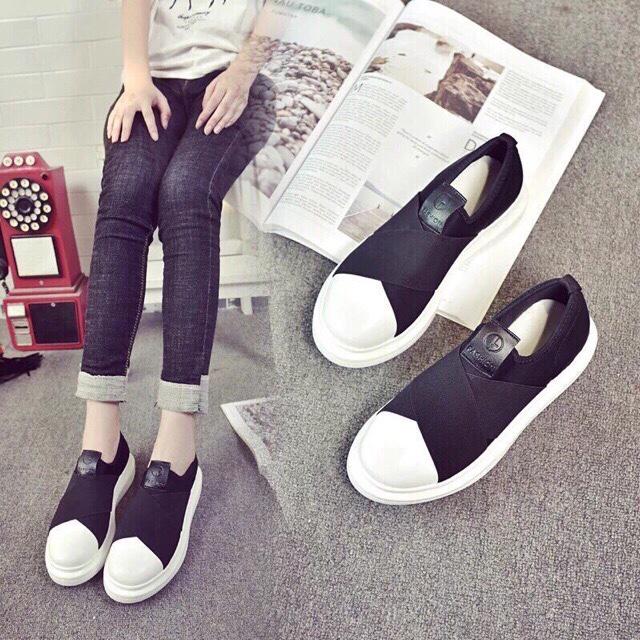 GIÀY LƯỜI VẢI  CHUN CHÉO NỮ