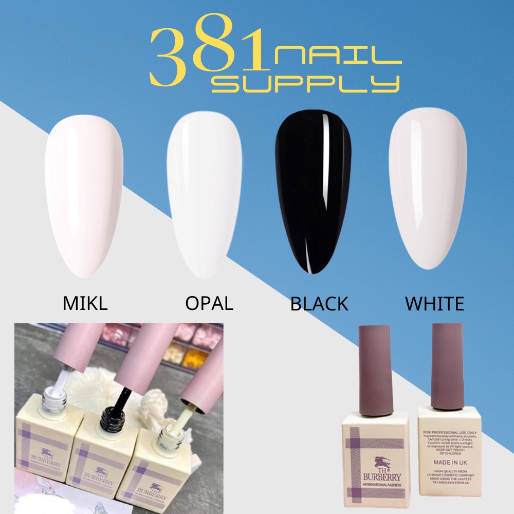 Paint gel Buberry black, white, milk white. Water Rice
