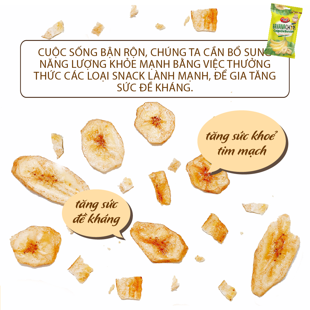 [Chính hãng] Chuối sấy giòn 170g, 500g Dan D Pak
