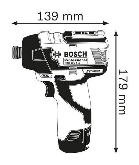 máy vặn ốc động lực dùng pin Bosch GDR 12 V-EC Professional + Quà tặng áo mưa trị giá 100.000