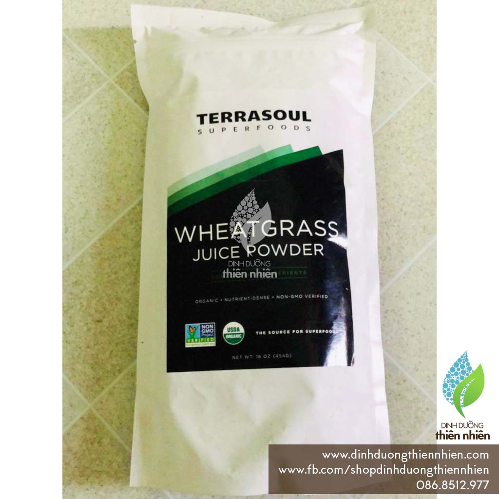 [HCM]Bột Nước Ép Cỏ Lúa Mì Terrasoul Superfoods Organic Wheat Grass Juice Powder