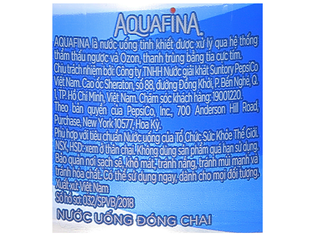 [Siêu thị WinMart] -  Nước uống Aquafina chai 355ml