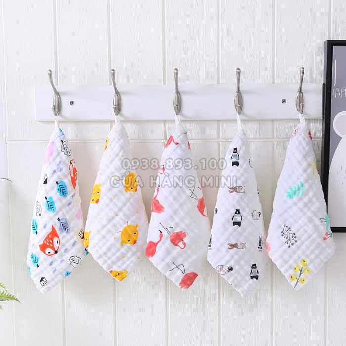 Combo 3 Khăn Xô Sữa Sợi Tre 6 Lớp Đa Năng Cho Bé