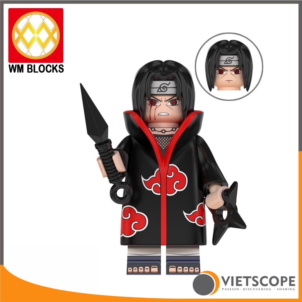 Lắp ráp 8 nhân vật Naruto Uchiha Itachi - Non lego – 7044