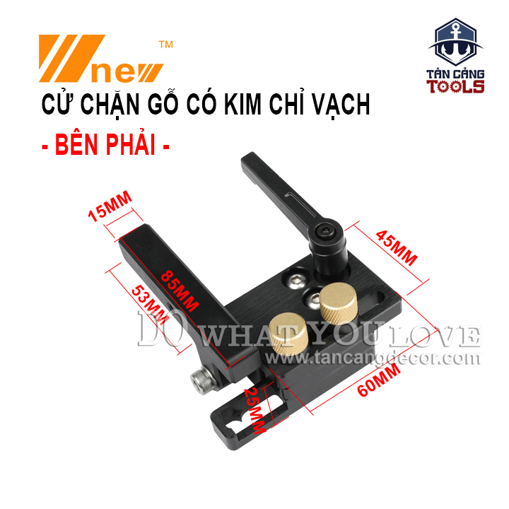 Bộ Cử Chặn Gỗ Wnew Có Kim Chỉ Vạch