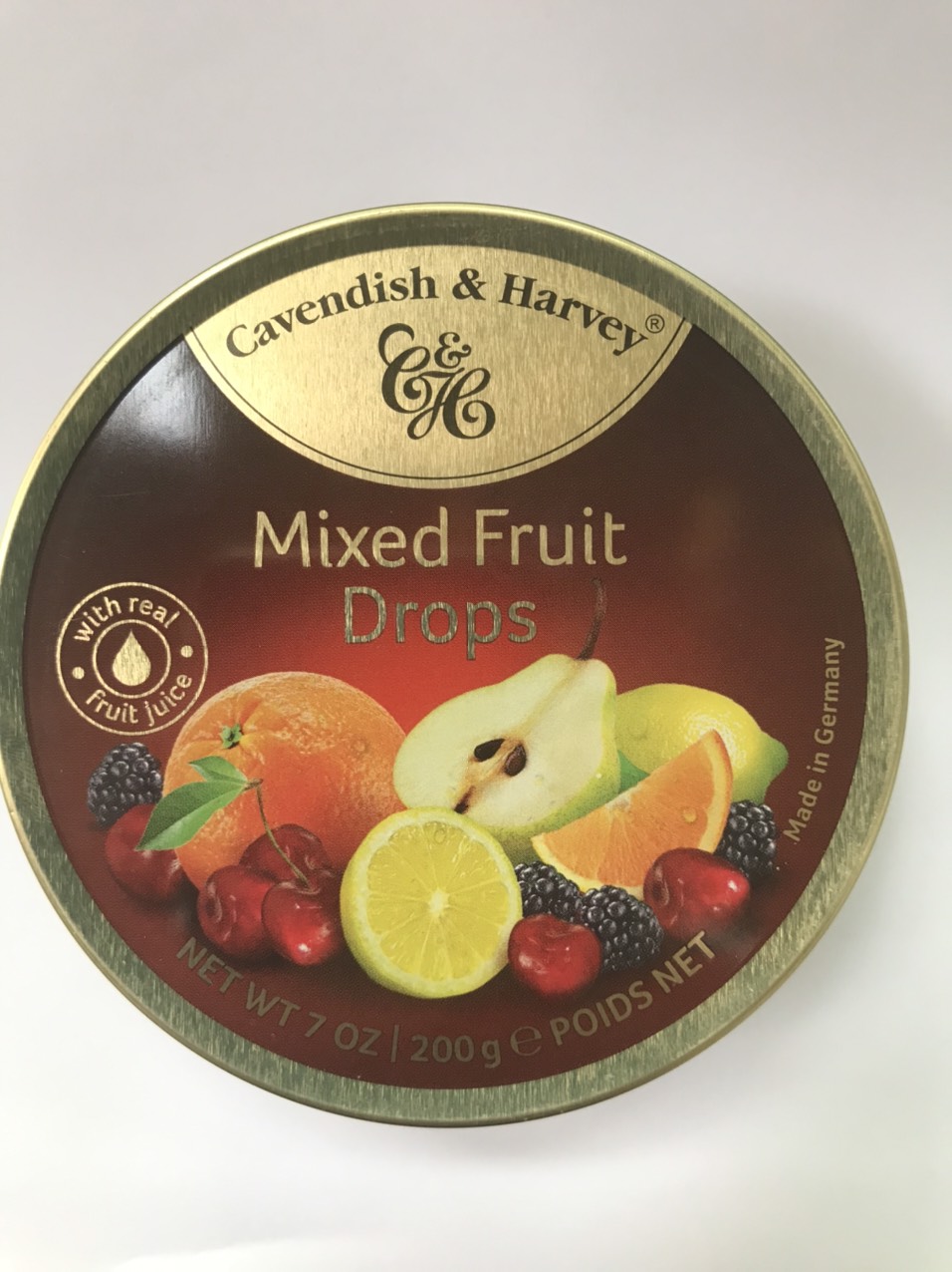 Kẹo Hộp Thiếc Đức Cavendish Harvey Hương Trái Cây Hỗn Hợp Mixed Fruit