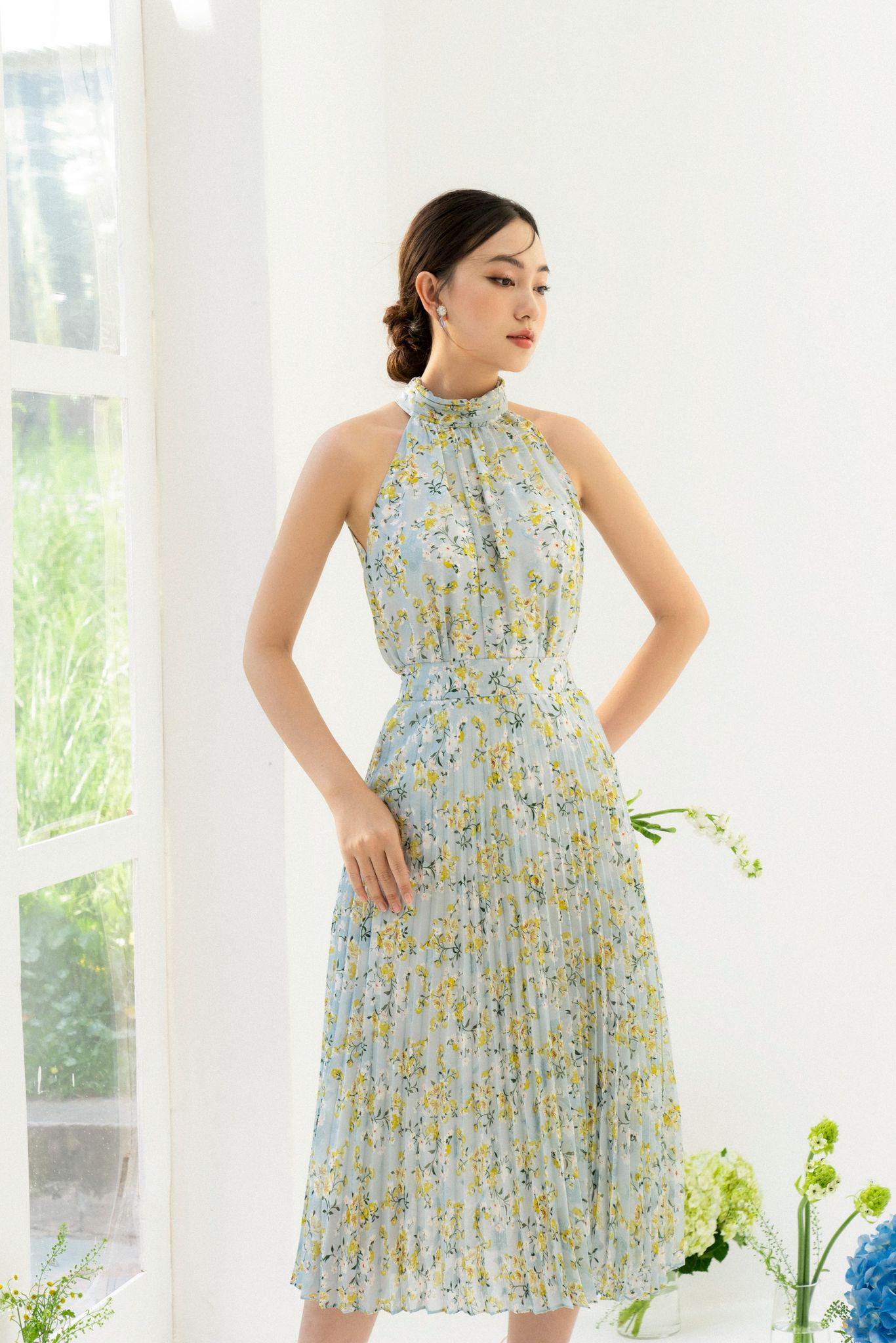 Chân váy dập ly xoè CHD076 TIINSTORE