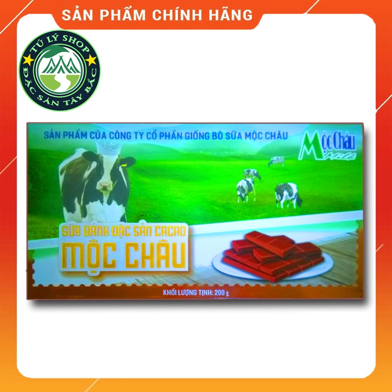 Bánh sữa Cacao Mộc Châu 200g (Bánh sữa vị Cacao)