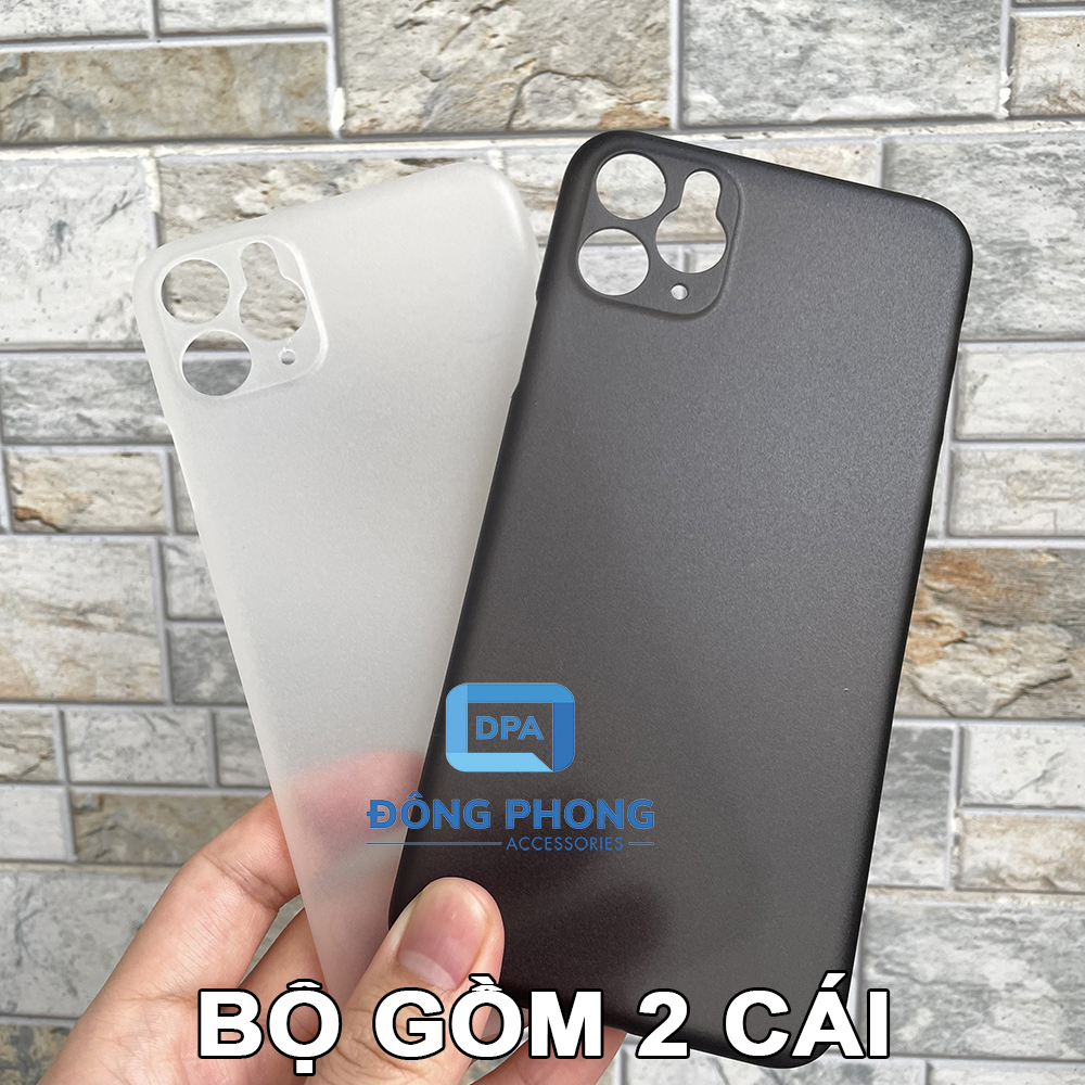 Combo 2 Ốp Lưng Trong Nhám Unibody iPhone 11 Pro Max Siêu Mỏng Giấy