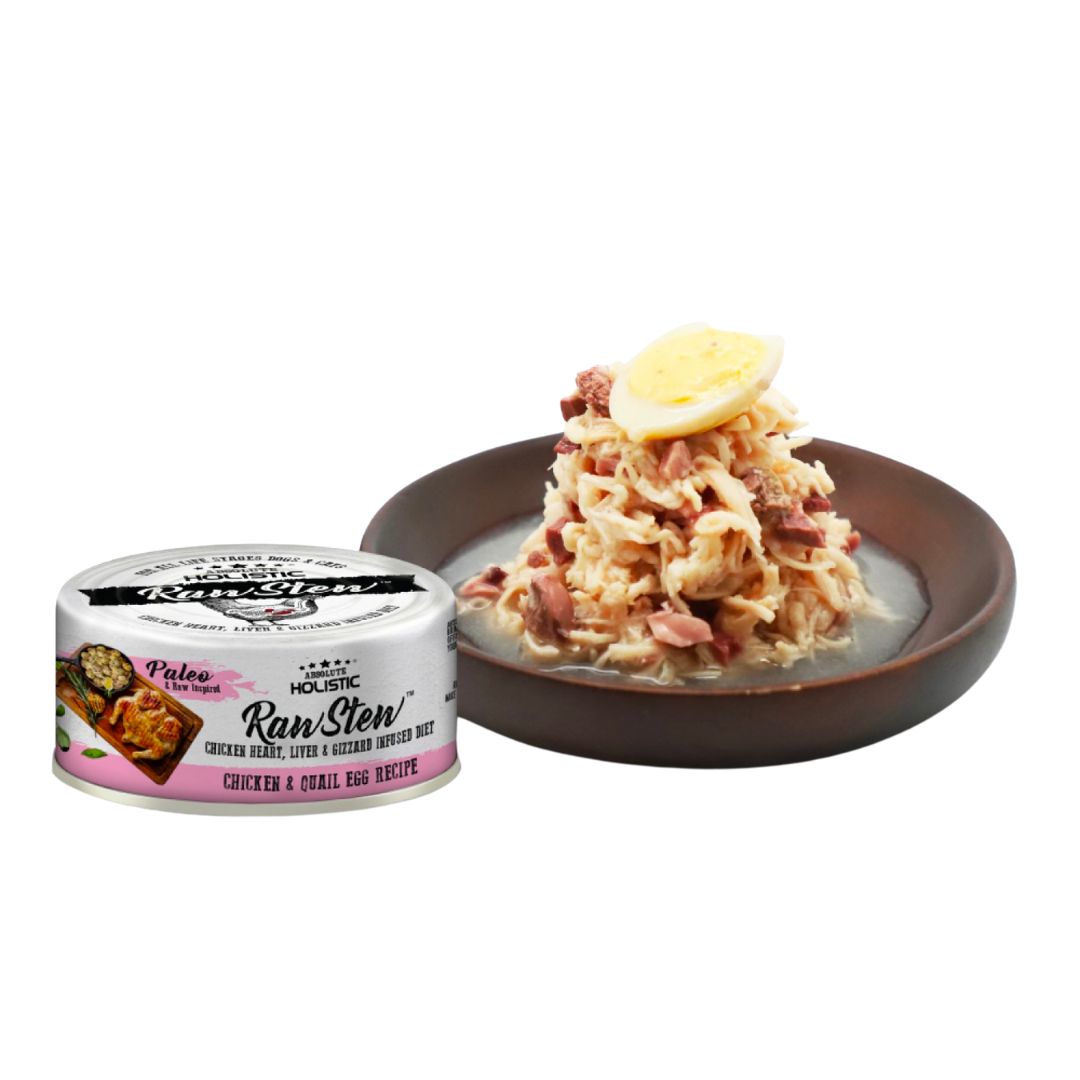 Pate Thức Ăn Ướt Cho Chó/Mèo Absolute Holistic Gà - Raw Stew - Lon 80G