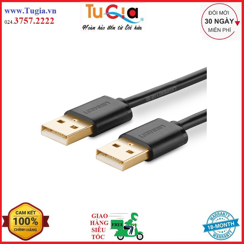 Cáp USB 2.0 Ugreen 10308 (0.5m) - Hàng Chính Hãng