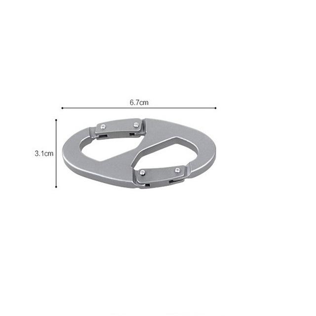 Móc khóa số 8 nhôm 7cm hai đầu (Bạc)