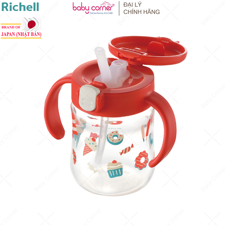 Bình Ống Hút T.L.I RICHELL 200ml, Từ 7 Tháng Tuổi