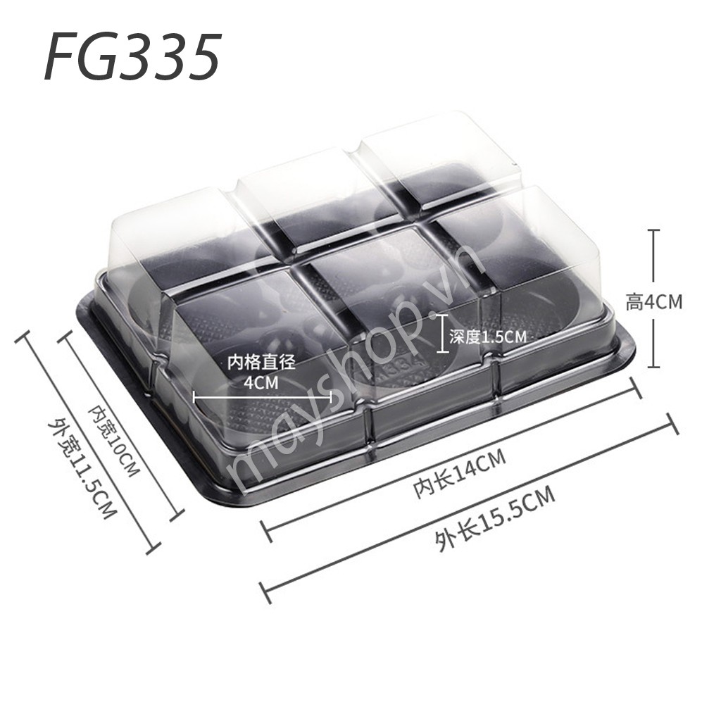 10 hộp đựng 6 bánh trung thu 35g - 75g