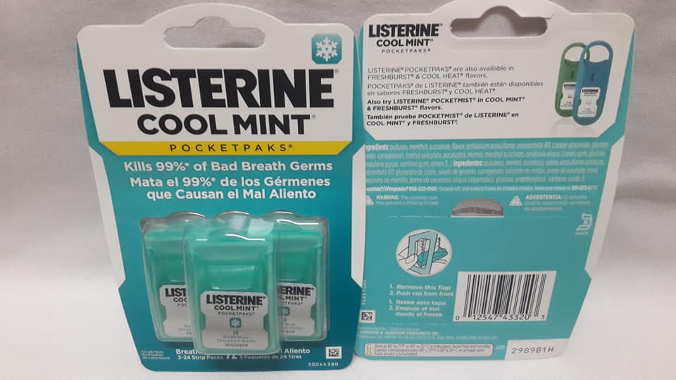 [HCM]Listerine Cool Mint thơm miệng - Mỹ (72 miếng)