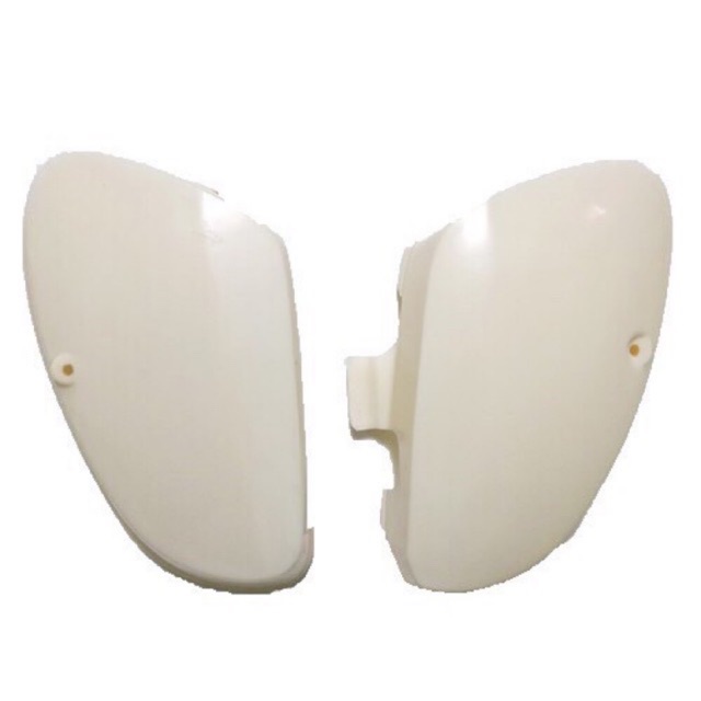 cặp 2 nắp cốp (hôc bình) cho xe cub đèn tròn như cánh én 78 - 81 -86-nhựa trắng chưa sơn