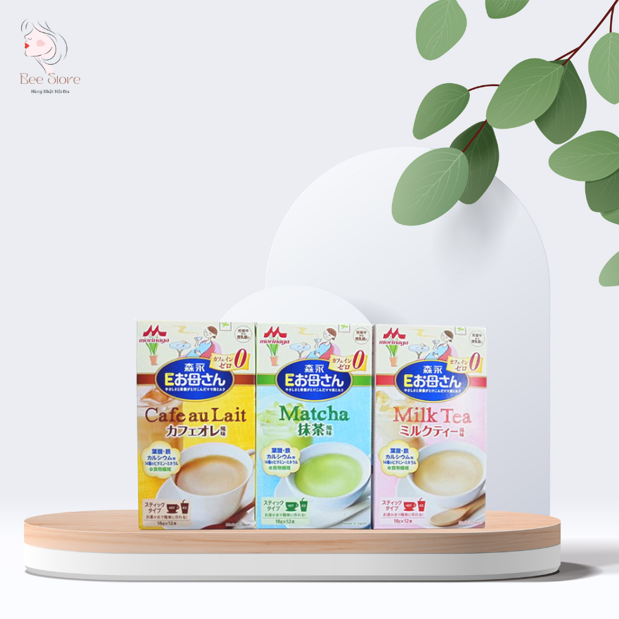 Sữa bầu Morinaga Nhật nội địa vị matcha, trà sữa, cafe DATE MỚI