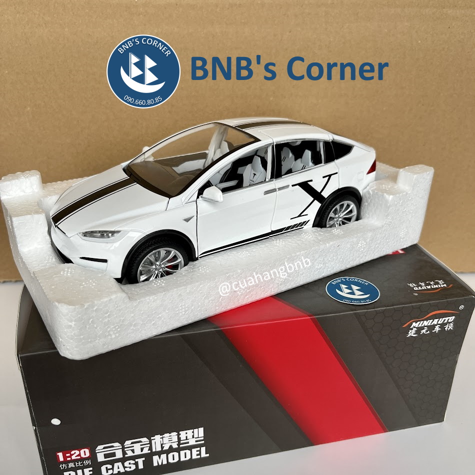 |BNB's Corner| Mô hình xe 1:24 Tesla Model X hãng MiniAuto