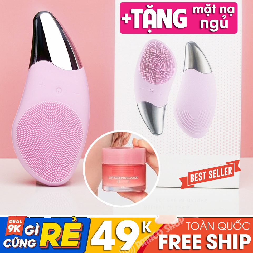 Máy rửa mặt massage da mặt Silicon DSMS4 - Máy rửa mặt loại bỏ bụi bẩn làm sạch da làm sạch lỗ chân lông giảm thiểu các tác nhân gây mụn - Máy làm sạch da mặt tẩy trang thu nhỏ lỗ chân lông phù hợp mọi loại da mặt