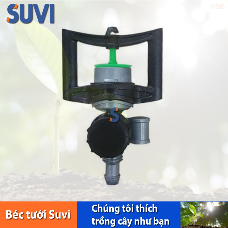 Béc tưới vuông có van nối 6 ly bb cv 93